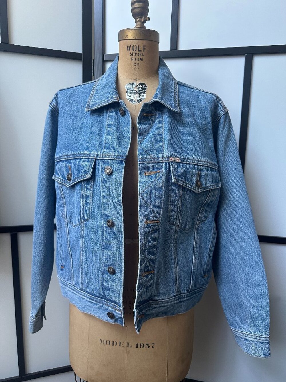 Vintage Express Jeans Denim Jacket Adult Medium Grunge Hipster 90s Y2K - NWT